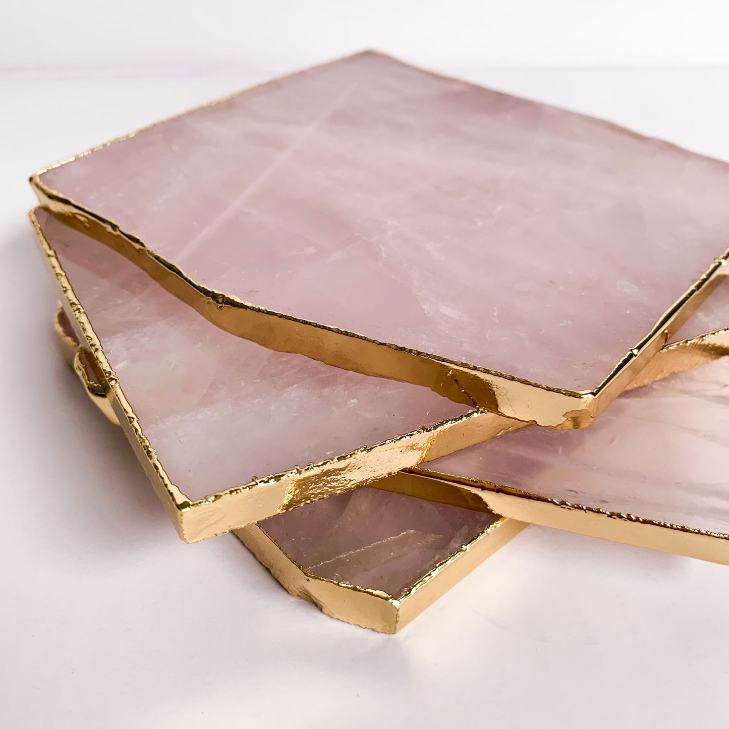 Rose Quartz Coaster | Set of Two | 50% OFF