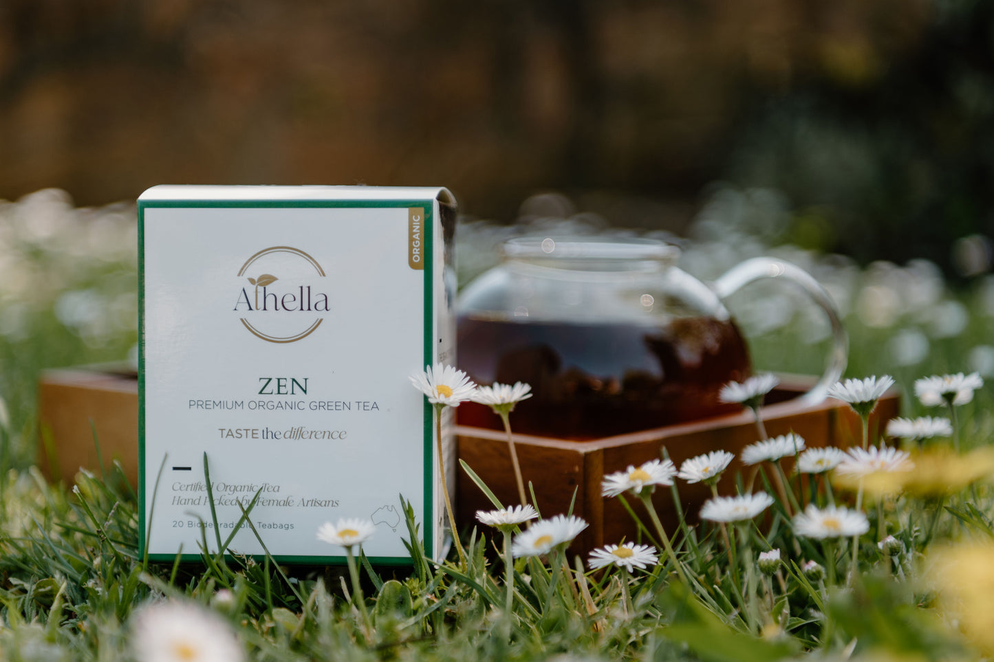 Zen Organic Green Tea - Wellness Blend for Focus and Clarity | Athella Tea