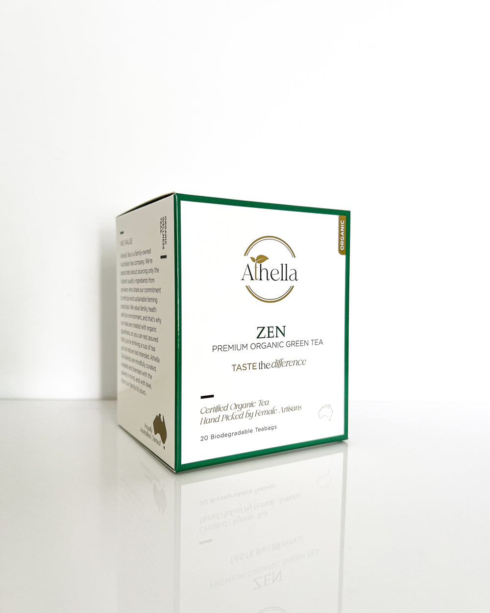 Zen Organic Green Tea - Wellness Blend for Focus and Clarity | Athella Tea