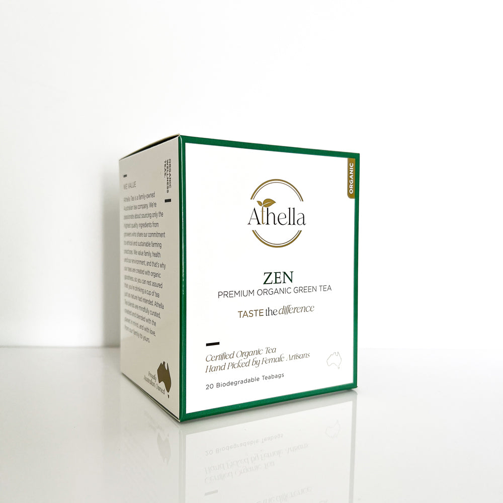 Zen Organic Green Tea - Wellness Blend for Focus and Clarity | Athella Tea