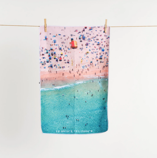 Destination Label Hanging Tea Towel [Aussie Summer]