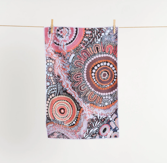 Destination Label Hanging Tea Towel [Sand Dune Dreams]