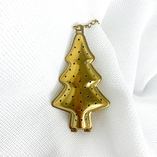 Christmas Tea Strainer - Gold