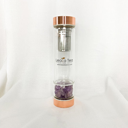 Crystal Tea Infuser Bottle [Amethyst]