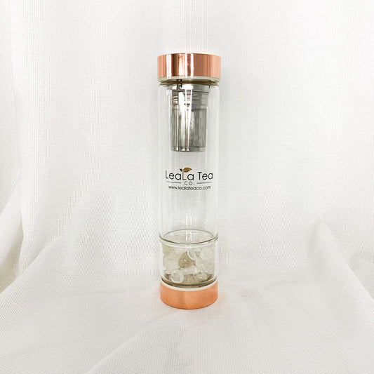 Crystal Tea Infuser Bottle [Clear Quartz]